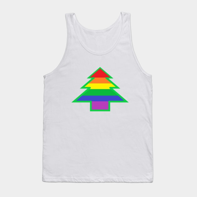 Homosexual/Homoromantic/Gay/Rainbow Pride: Christmas Tree Tank Top by DisneyFanatic23